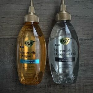 NWT Mirror Shine Hair Oil Set - Argan and Coconut